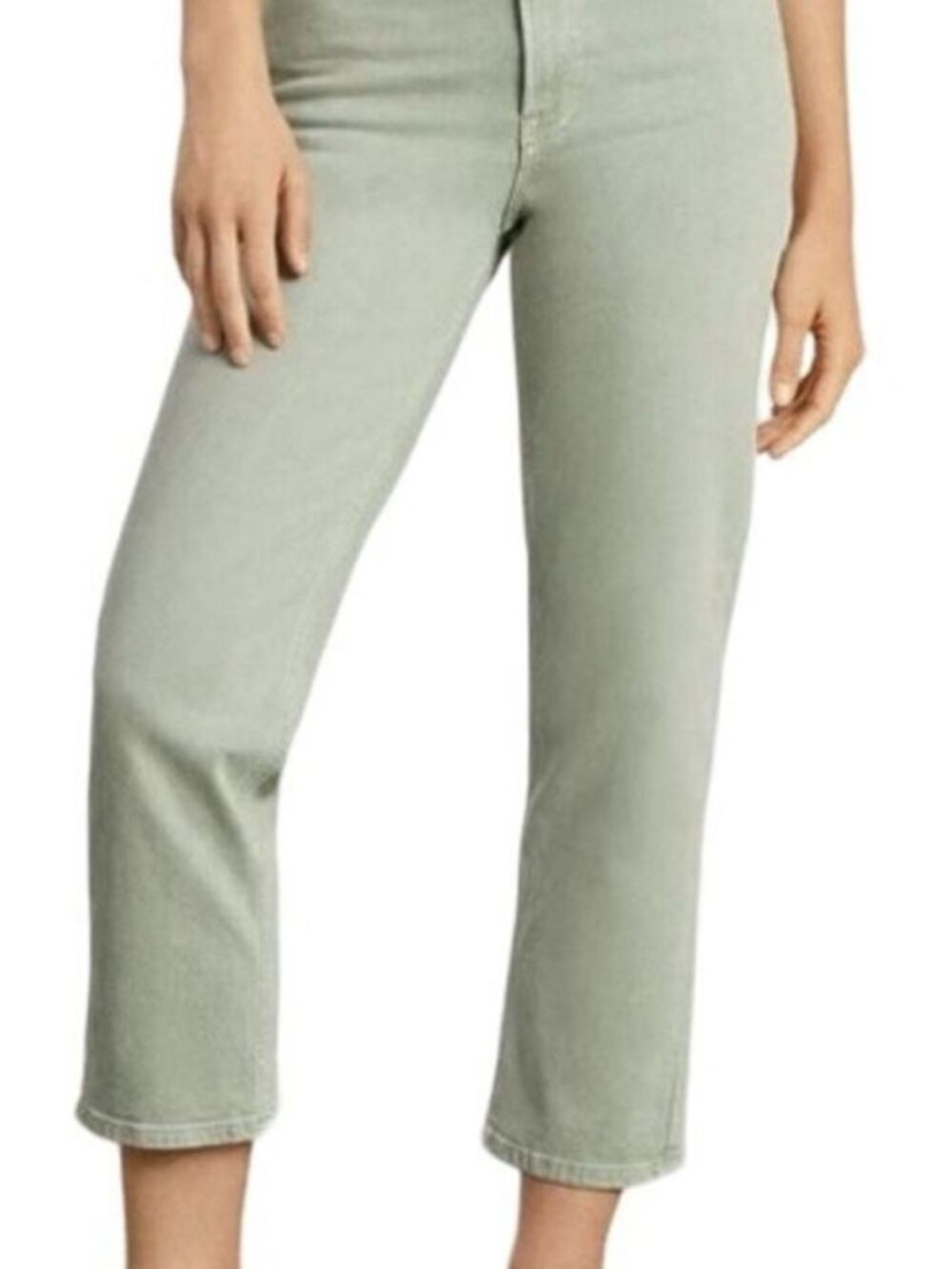 Everlane The Way High Straight Leg Jeans, Sage Green, Women's Size 35 Tall